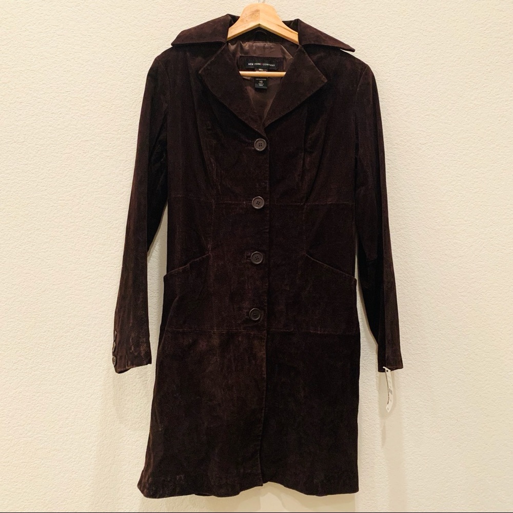 🆕 New York & Company Suade Leather Coat